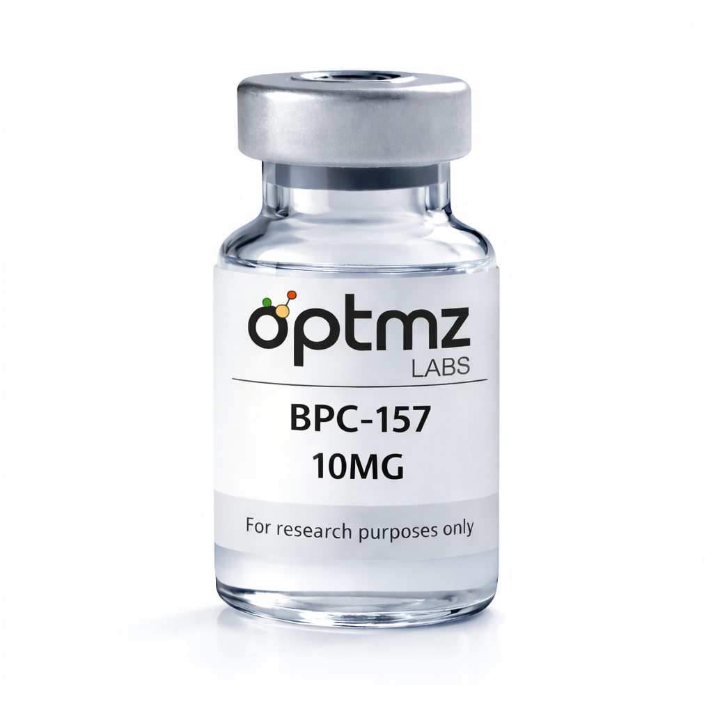 OPTMZ Labs BPC-157 10mg research peptide vial